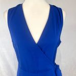 Entro Royal blue faux wrap skirt romper size small Photo 3