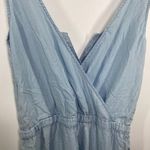 Cloth & Stone Womens Chambray Jumpsuit Size S Blue Tencel V Neck Capri Summer Photo 7