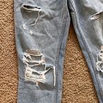 Aeropostale High Rise Distressed Raw Hem Mom Jeans Photo 2