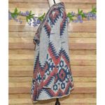 RD Style  Ladies Gray Open Front Cardigan Sweater Size L Southwest Aztec Warm Photo 6
