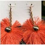 A New Day Orange and Goldtone Splatter Style Earrings Photo 3