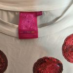 Queen of Sparkles Women's Small Puff Sleeve Cherry Mini Dress Red Photo 2