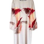 Misook Painted Sunset Blouson Sleeve Maxi Dress Beige Sz XL NWT Photo 2