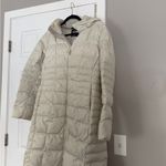 The North Face  Beige Cream Long Down 550 Puffer Jacket (Flaws) Photo 4