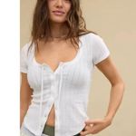 Aerie The Sneak Peek T-Shirt in White NWT Size XXL Photo 0