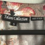 Tolani Collection of India Charming Floral Long Roll Up Sleeve Button Up Blouse Pink Photo 9