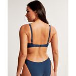 Abercrombie & Fitch NWT  Curve Love High Apex Underwire Bikini Top Navy Size XXS Photo 2