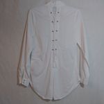 XCVI  Elegant White Button Up Tunic Blouse Corset Back Size Small Photo 7