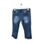 Candie's ‎ Womens Y2K Capri Jeans Size 7 Medium Blue Distressed Cuffed Photo 5