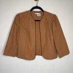 Vintage Cropped Bolero Jacket Rust Black Piping Sz Small Brown Photo 4