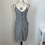 Everly Anthropologie  Gingham Dress with Embroidered  Casual Sundress S Photo 3