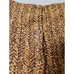 Evan Picone Vintage Evan-Picone Silk Blouse Artsy Office Brown Geo Print Button Back‎ Size 8 Photo 4