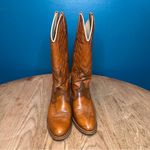 Vintage Dingo ACME Heeled Western Cowboy Boots Brown Faux Leather Womens 7.5 Photo 6