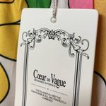 Coeur DE Vague Retro 60’s Flowers Overalls NWT!! Yellow Size M Photo 4