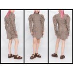 Ganni 💕💕 Floral Puff Sleeve Organic Cotton Poplin Dress ~ Placid Blue 4 NWT Photo 8