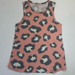 Bombom Sleeveless Cowprint Top Size Small pink gray white crewneck ultra soft Photo 6