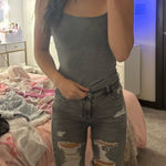 American Eagle  Grey Distressed Jeans Photo 0
