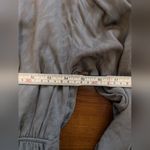 Hudson Gray Surplice Romper – Satin-Look Long Sleeve Taupe Gray Large Photo 2