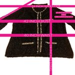 White House | Black Market  BLACK W/METALLIC SILVER STRANDS BEADED CARDIGAN (XL) Photo 11