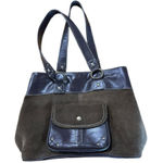 Eddie Bauer Vintage  Brown Leather M Sized‎ Satchel Purse Western City Classic Photo 0