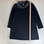J.Jill  Pure Jill Tunic Dress Sz Large Grey Black Cowl Neck Long Sleeve Comfort‎ Photo 7