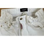 DSQUARED2 White Denim Factory Distressed Boyfriend Cropped Jeans Size 8 Photo 1