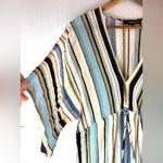 Aakaa  M Striped V-Neck Romper with Tassels Photo 2