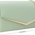 Women’s Evening Handbag Vegan Leather Ladies Envelope Clutch Classic Elegant Purse Bags Photo 1