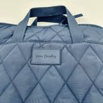 Vera Bradley Navy Blue Quilted Hanging Travel Organizer Toiletries Cosmetic Bag Photo 1