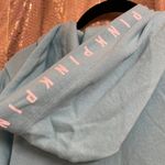 PINK - Victoria's Secret  light blue pullover hoodie sweater, white logo, XS Photo 6