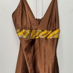 Julie Brown Y2K Chocolate Brown Silk Babydoll Top Size 8 Photo 0