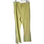 Aerie NWT Women Junior Velour Like Ribbed Lime Green Pants Bottoms Size Medium Photo 1