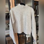& Other Stories & Other Stories wool mock neck sweater ribbed melange greige neutral knit Photo 7