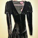 Sugar Thrillz Black Velvet Jumpsuit Size XS Photo 2