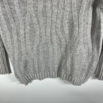 Vince  Cashmere Wool Pullover Crew Neck Ribbed Geometric Sweater Light Gray Sz XS Photo 3