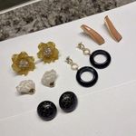 Lot Of 5 Costume Statement Earrings Pierced Dangle / Stud Mix Photo 0