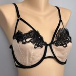 Victoria's Secret Victoria’s Secret Luxe Lingerie Dragon Lace Unlined Balconet Bra Size 34D Black Photo 1