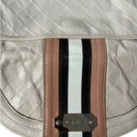 L.A.M.B. Jana Quilted Leather Stripe Clutch Cream Edgy Y2K Designer Bag Photo 14