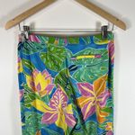 Ralph Lauren Lauren  Pants Womens Sz 10 Multicolor Floral‎ Side Zip Crop Tropical Photo 6