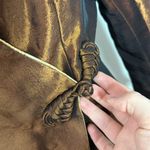 Chinese bronze and gold traditional style satin evening jacket side closure Size M Photo 7