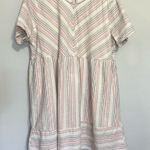 A Beautiful Soul White Striped Short Sleeve Dress Women’s Size C Photo 0