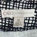 Cato  Black and White Print Mini Skirt with Ruffle Hemline NWT Size 16 Photo 5