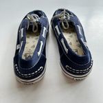 Vans  Abby Women's Navy Satin Moc Loafer Flats Boat‎ Slip On Shoe Size 6.5M Photo 2