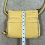 Tignanello Yellow Leather Women Crossbody Shoulder Bag Purse Photo 9
