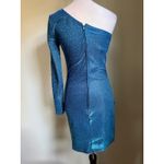 Charlotte Russe Y2K  Blue Glitter One Shoulder Bodycon Mini fairy sparkle medium Dress mermaid‎ Photo 2
