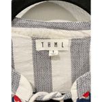 Anthropologie Multicolor Embroidered Strip Blouse Photo 3