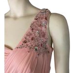 B Darlin B. DARLIN Pale Peach Sequin & Chiffon one shoulder Gown size 3/4 Photo 4