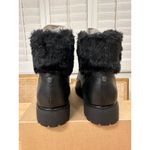 Bandolino Womens Livia 3 Combat Black Boots Size 6.5 NWOB Plush Collar Edgy Cozy Photo 9