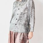 THE GREAT. Bask Top Blouses in Silver Size 2 (medium) Photo 0