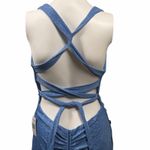 B. Smart  Maxi Dress Juniors 13 Blue Glitter Prom Sparkling Party Slit Wedding Photo 2